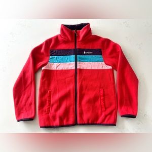 Cotopaxi Teca Fleece Full-Zip Jacket - Red w/ Purple Blue Pink - Women’s Medium